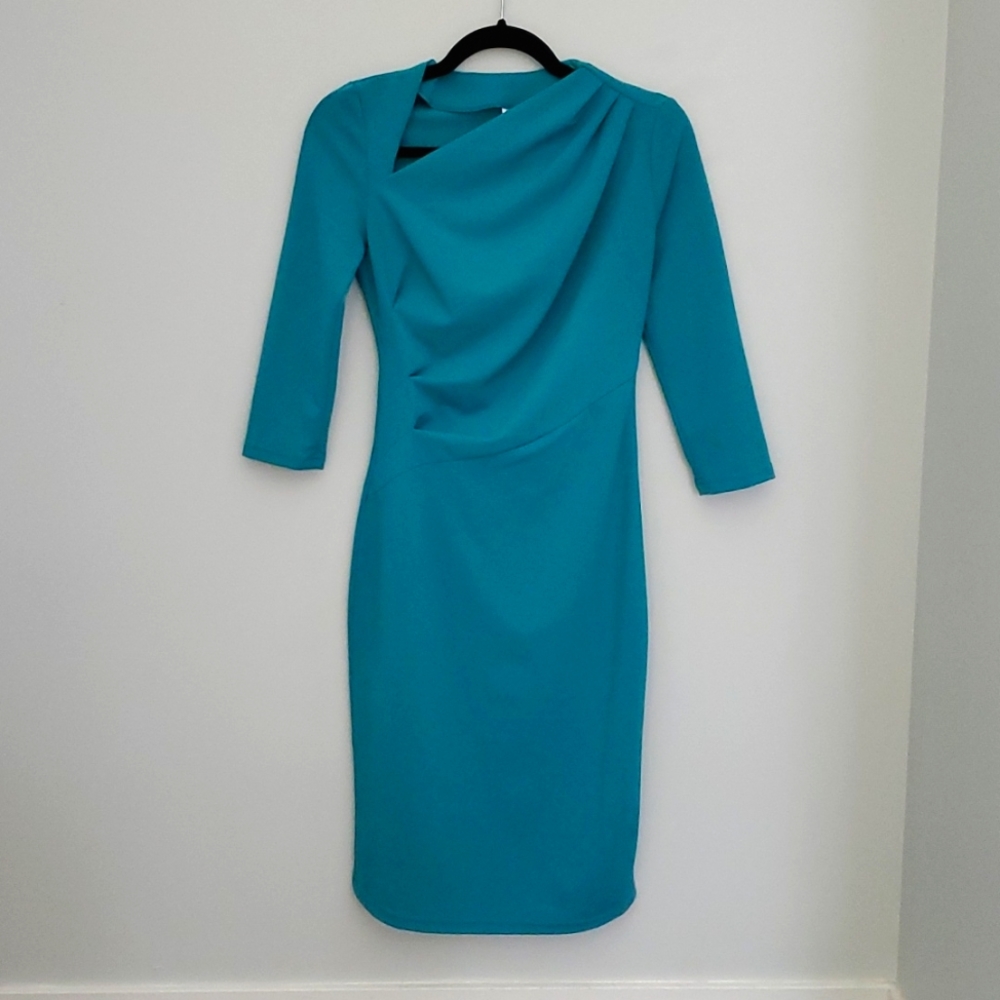 Teal Sheath Dress - Size S